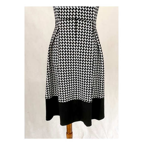 Calvin Klein Houndstooth Plaid Fit & Flare Dress - Picture 8 of 11
